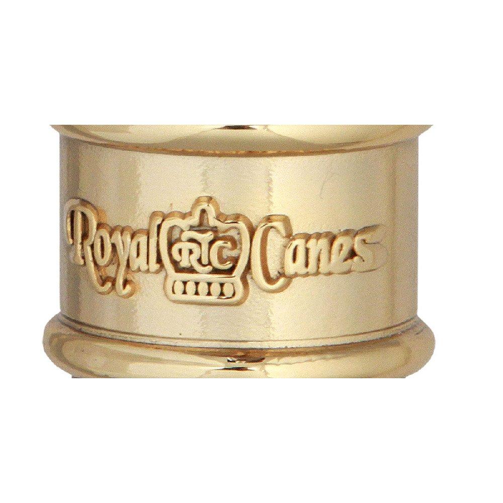 Scratch & Dent Espresso Ergonomic Handle Walking Cane With Ash Wood Shaft and Embossed Brass Collar V1504