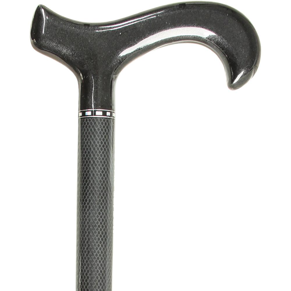 Scratch and Dent Black Mesh Carbon Fiber Walking Cane - Non-Adjustable V1870
