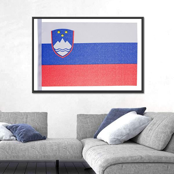 Slovenian Flag Canvas Wall Art-3 Horizontal-Gallery Wrap-25" x 16"-Tiaracle