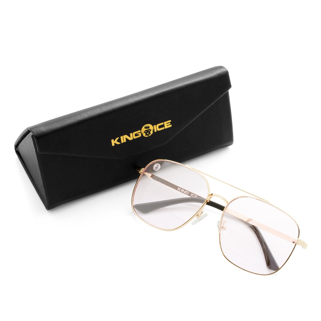 Square-Frame Aviator Sunglasses