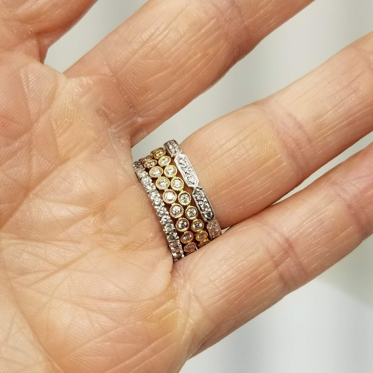 18 Karat Gelbgold Kreise nach Kreisen Ringe