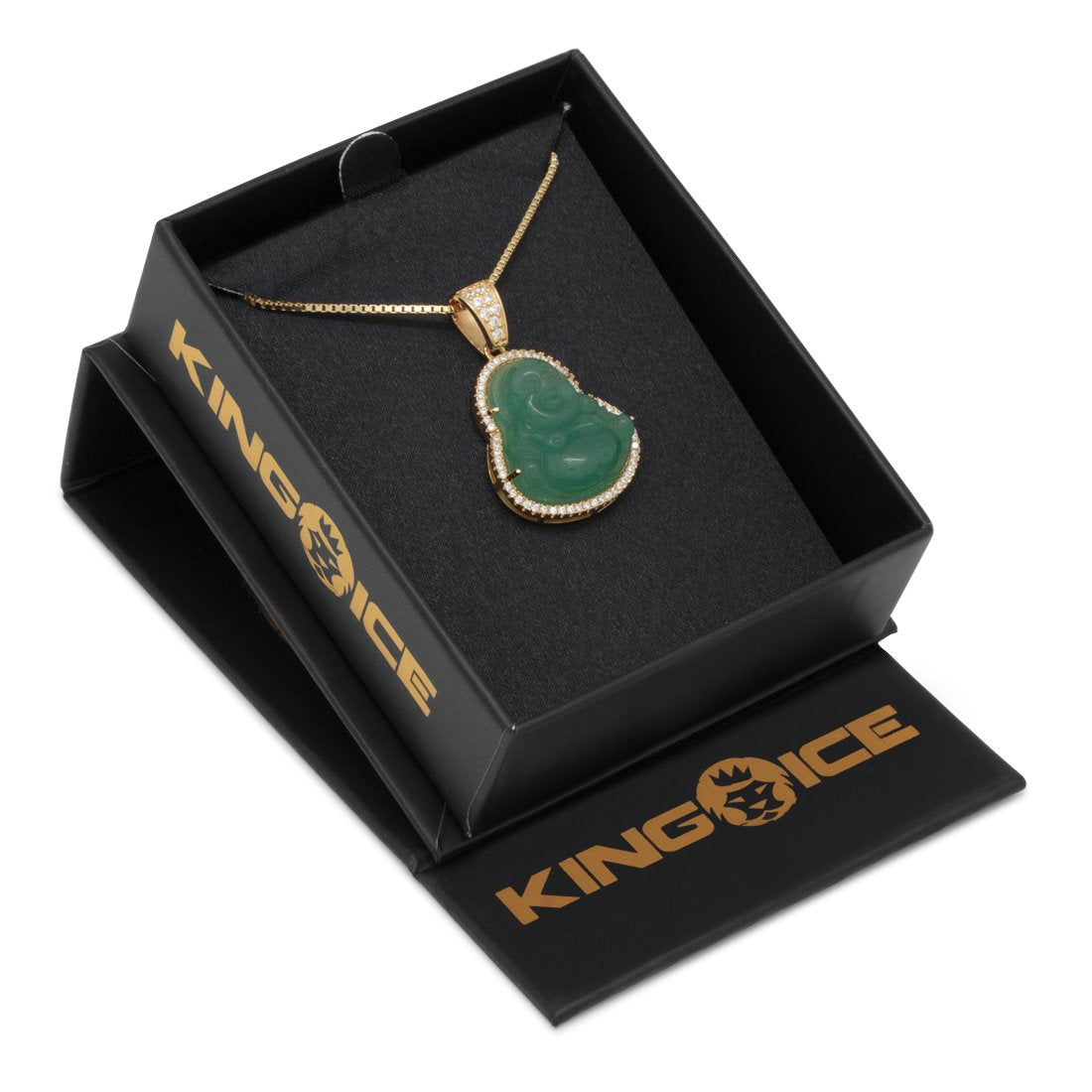 Sterling Silver Jade Content Buddha Necklace