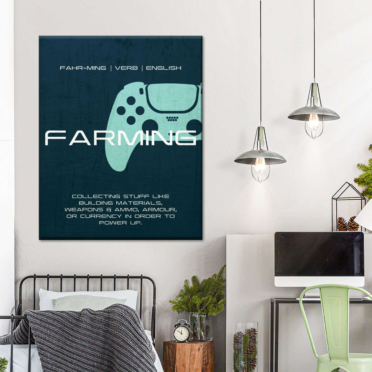 Gamer Farming Wandkunst
