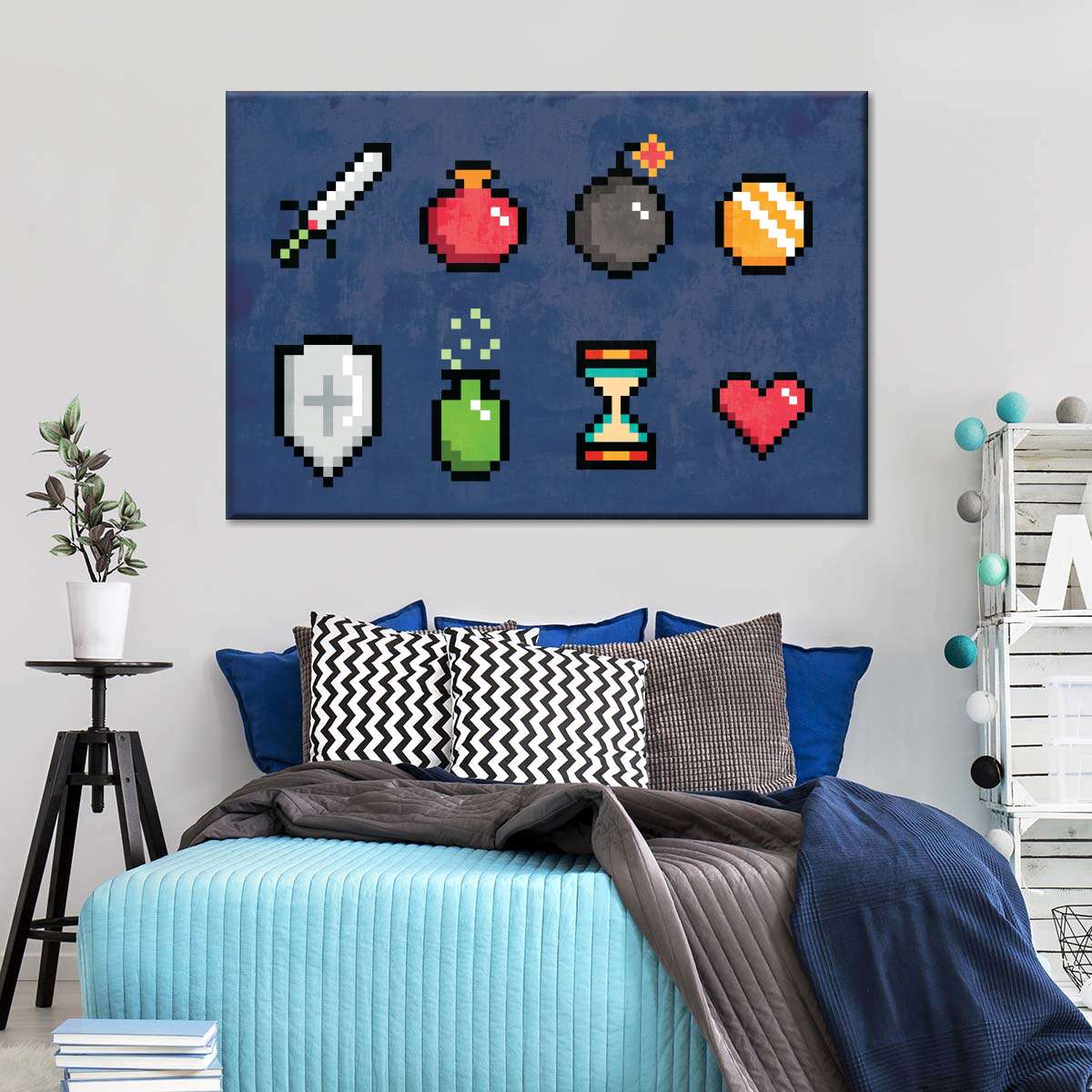 Minecraft Icons Wall Art