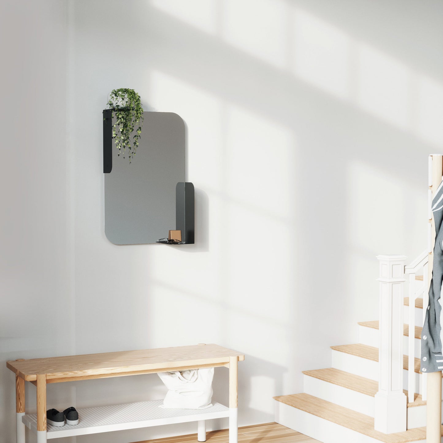 Alcove Mirror With Shelves