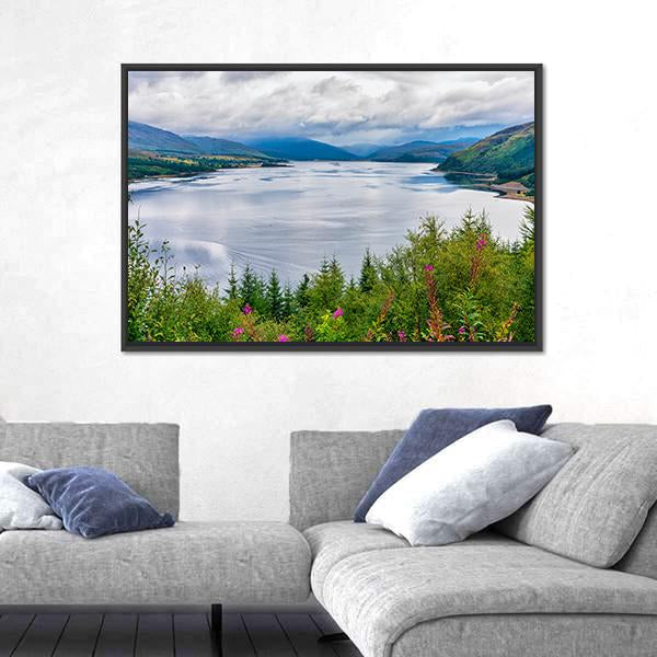 View Of Loch Carron Canvas Wall Art-3 Horizontal-Gallery Wrap-25" x 16"-Tiaracle