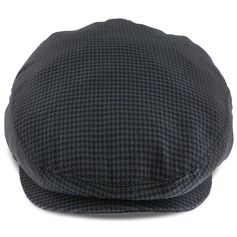 The Blazer - Walrus Hats Navy/Green Houndstooth Polyester Ivy Cap