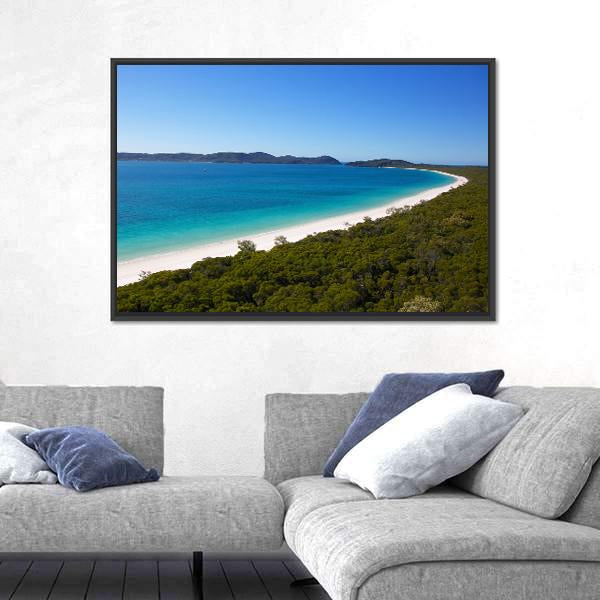 Whitehaven Beach View Canvas Wall Art-3 Horizontal-Gallery Wrap-25" x 16"-Tiaracle