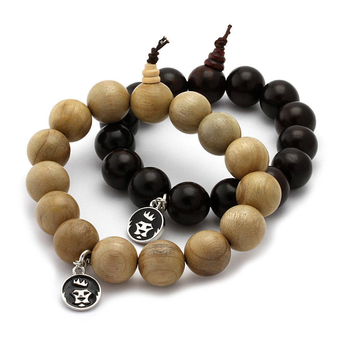 Wooden Mala Bead Bracelet Set