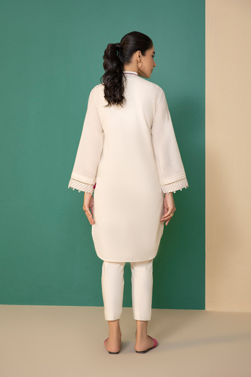 Embroidered Mélange Shirt