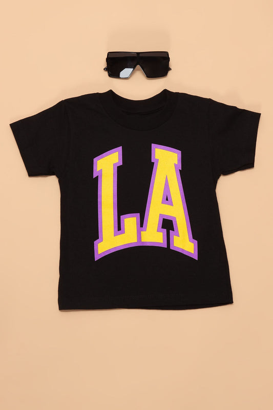 Mini la den ganzen Tag Kurzarm Tee - schwarz