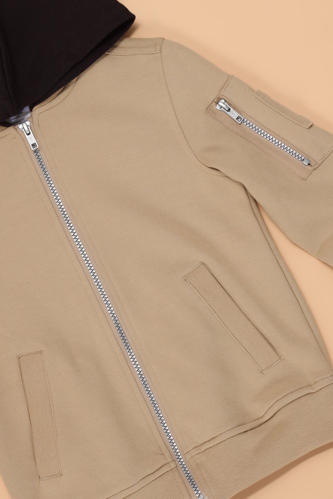 منی اسے ٹھنڈا ہڈڈ بمبار جیکٹ رکھیں - خاکی/کومبو