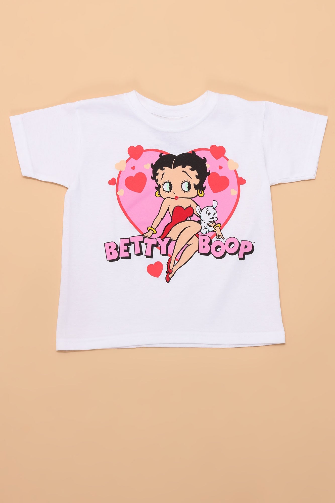 Mini Betty Boop in Love Tee - Weiß