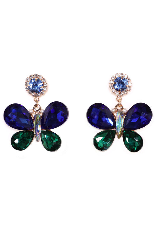 Garten Butterfly Drop Ohrringe - Blau/Kombination