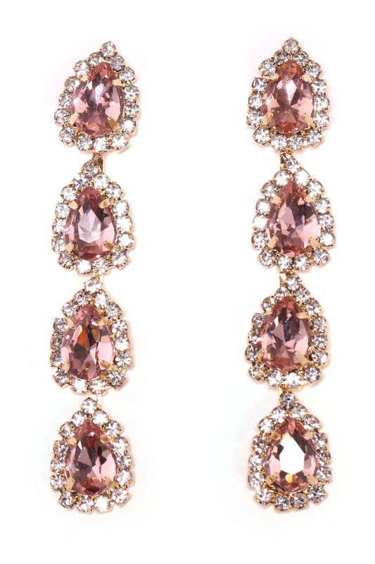 Ihr nächstes Hochzeitsdatum Drop Ohrringe - Pink