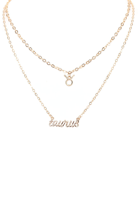 Taurus ist meine Zeichenschichtkette - Gold