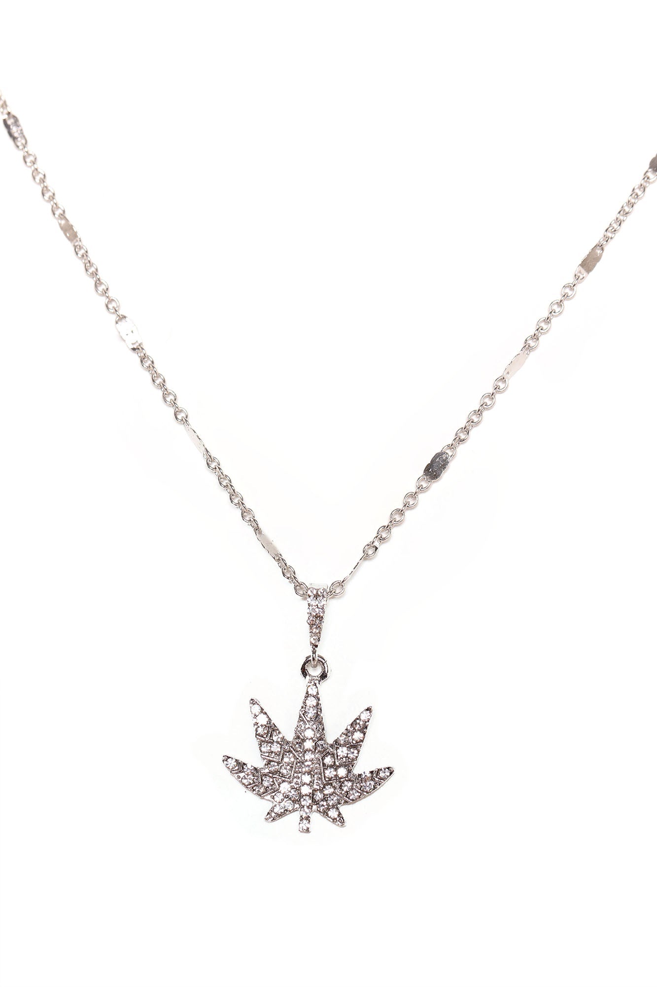 اعلی rhinestone ہار میں - چاندی