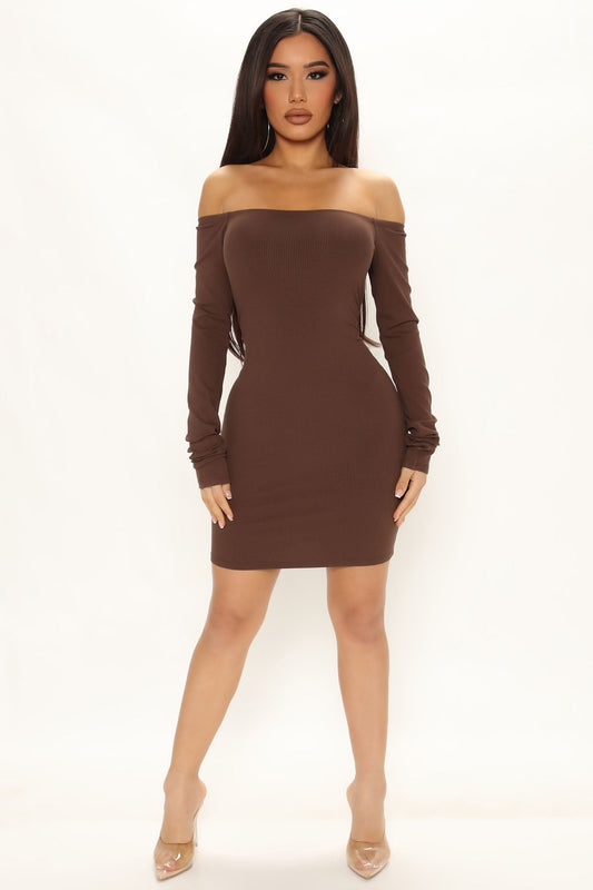 Alpha von Schulter schnappte Mini -Kleid - Coco