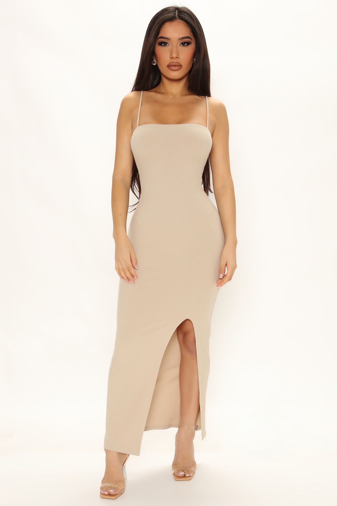 Nikki Midi Kleid - Mocha