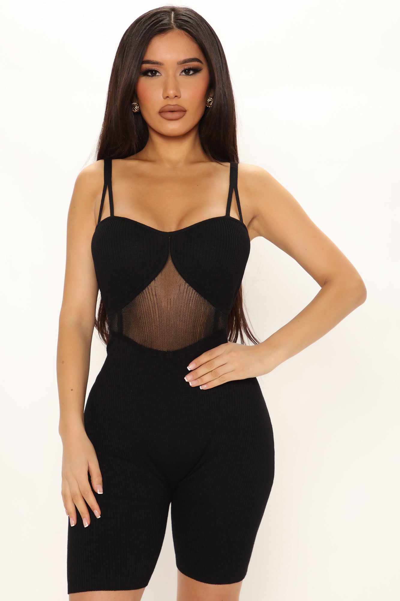 Briley Biker kurzer Strampler - Schwarz