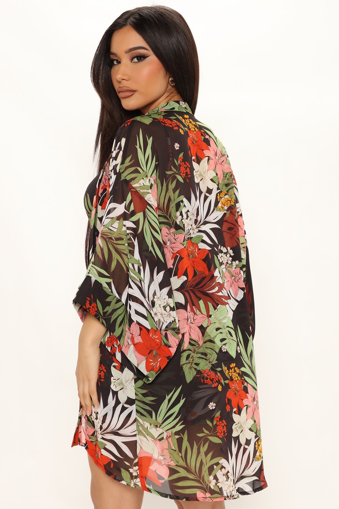 کریسا اشنکٹبندیی 3 ٹکڑا مختصر سیٹ - سیاہ/طومار