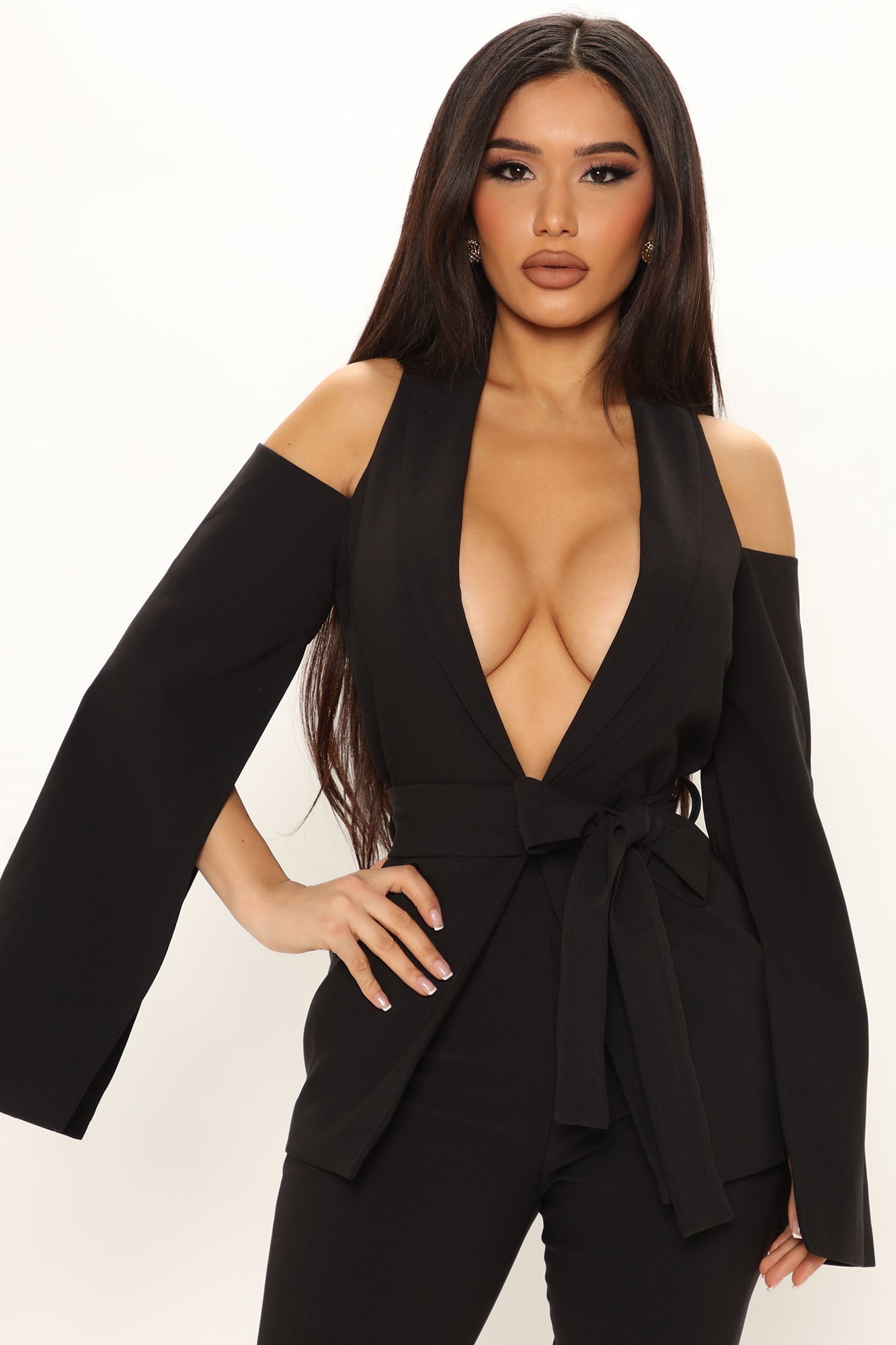 میا بلیزر پینٹ سیٹ 29 - سیاہ