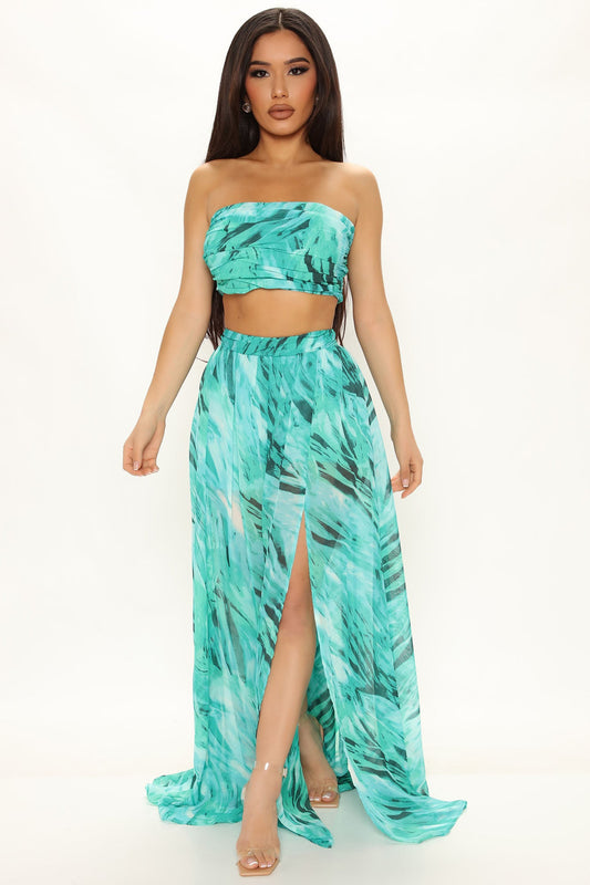 رینا اسکرٹ سیٹ - جیڈ/کومبو