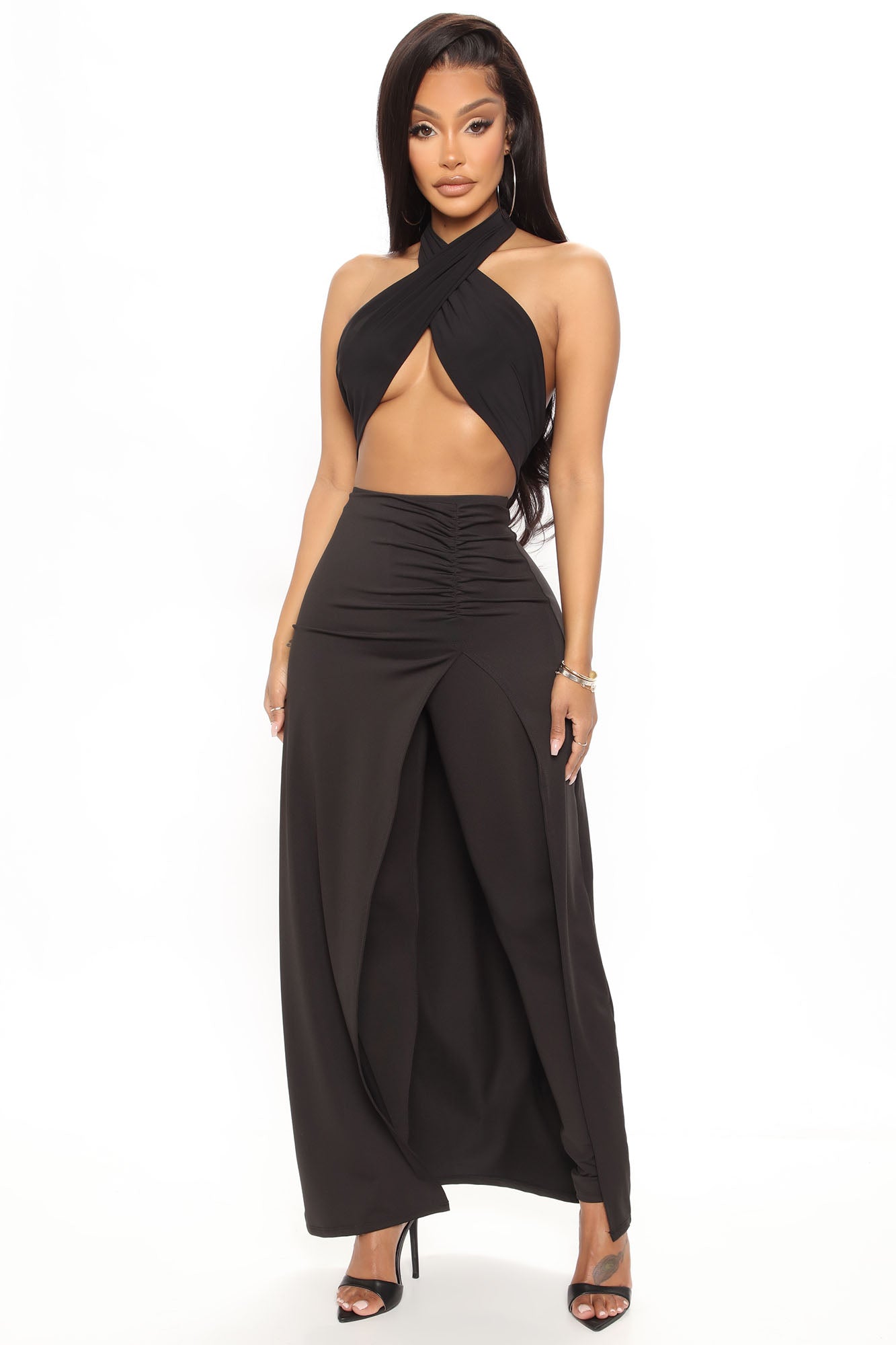 مشہور لمحہ میکسی اسکرٹ - سیاہ