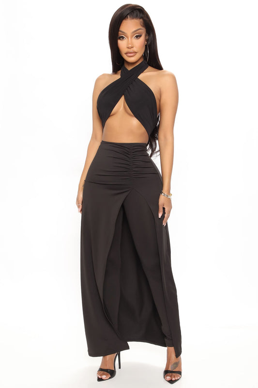 مشہور لمحہ میکسی اسکرٹ - سیاہ