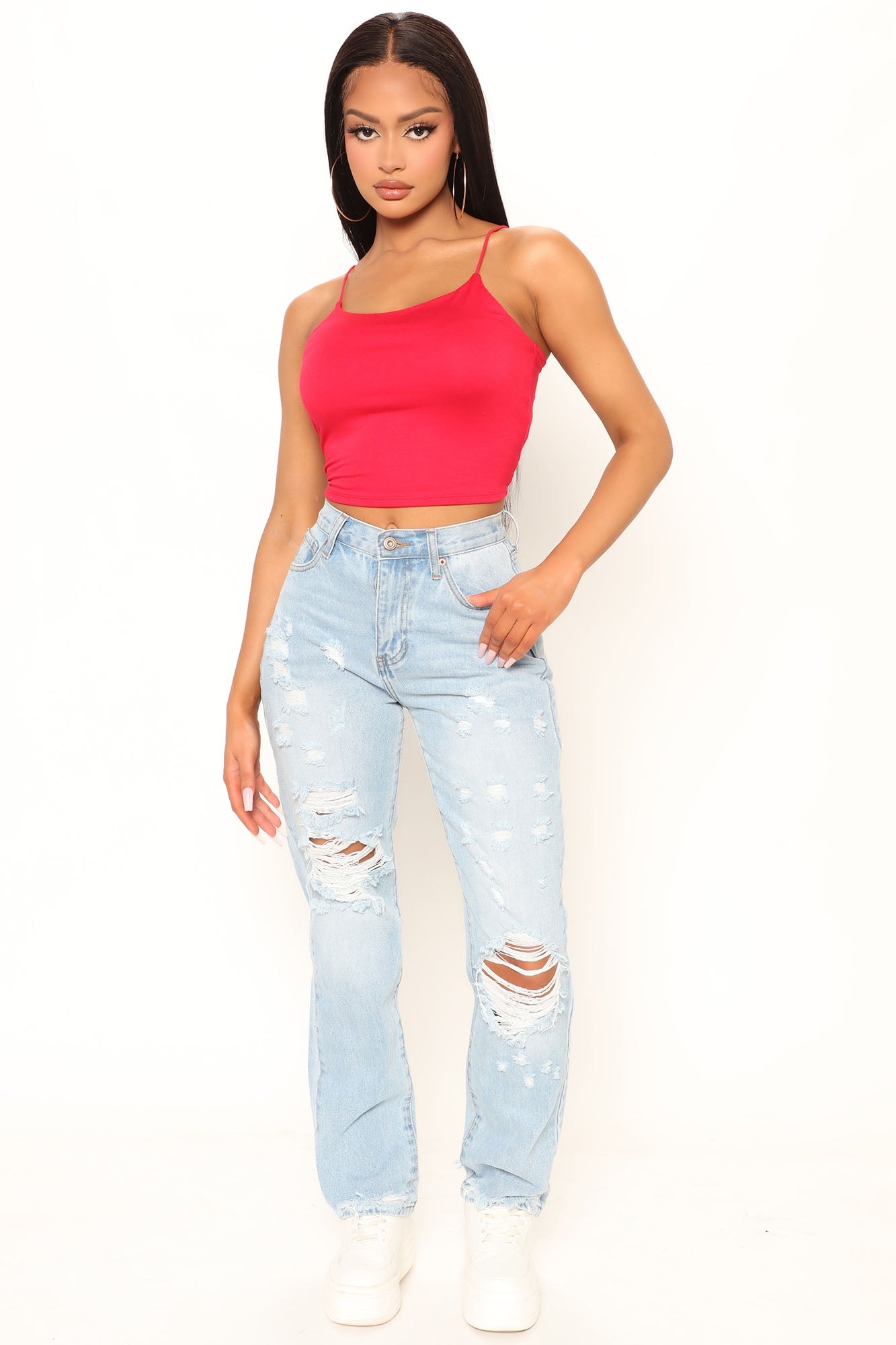 Courtney Crop Cami - Rot