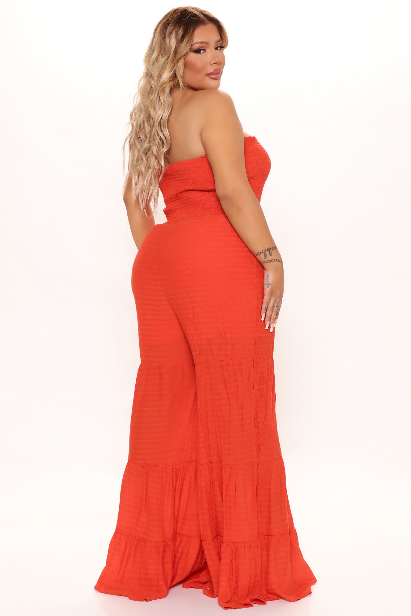 موسم گرما کی راتیں جمپ سوٹ - اورنج