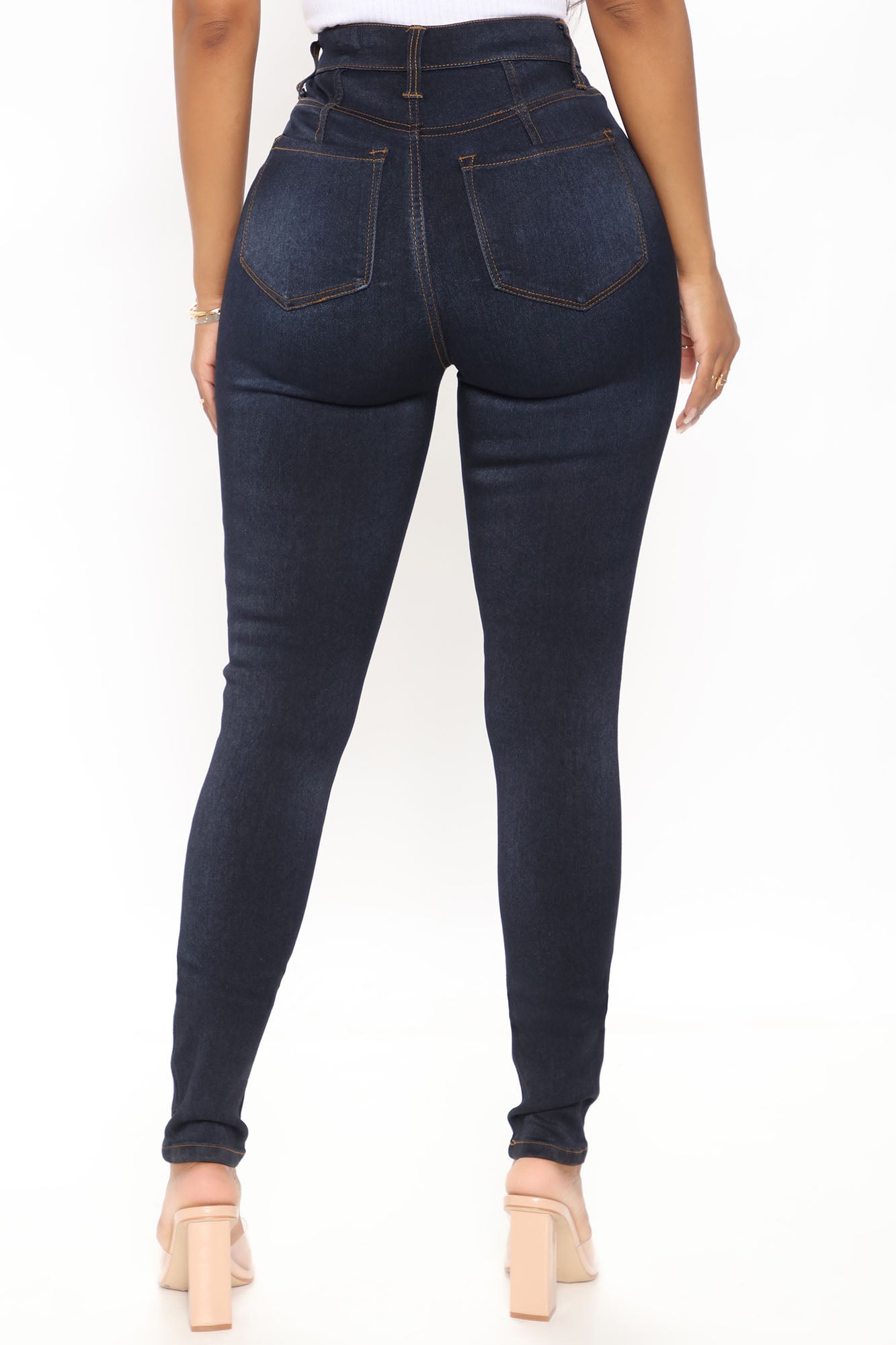 لمبا ایوا سپر نرم منحنی پتلی جین - ڈارک ڈینم