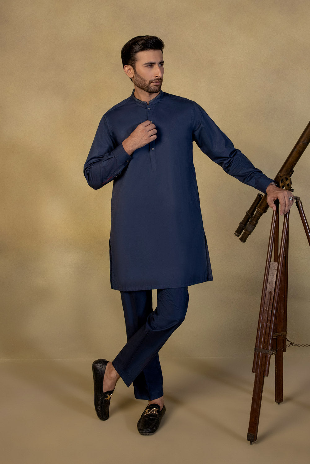 Embroidered Cotton Suit