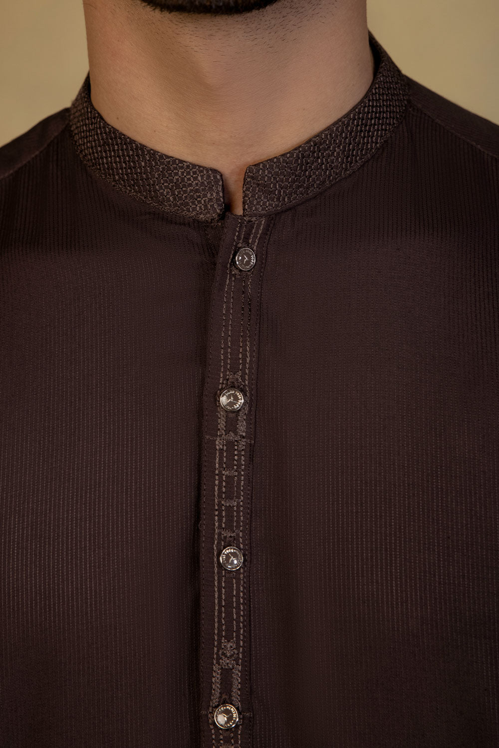 Embroidered Dobby Suit