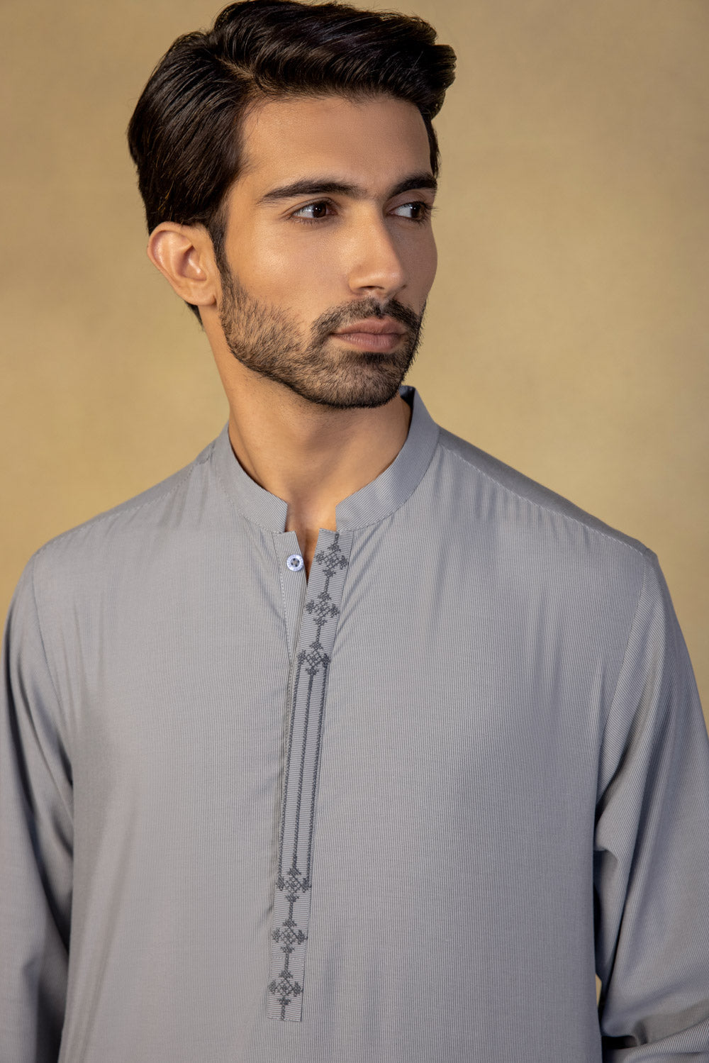 Embroidered Wash & Wear Suit