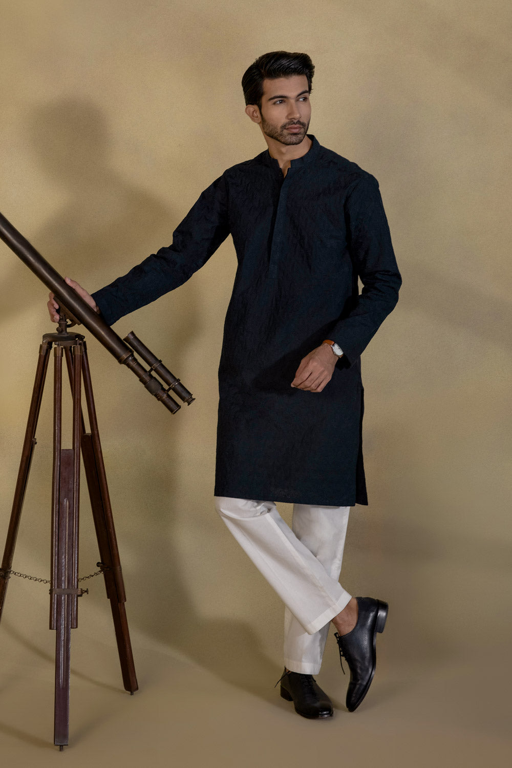 Schiffli Embroidered Kurta
