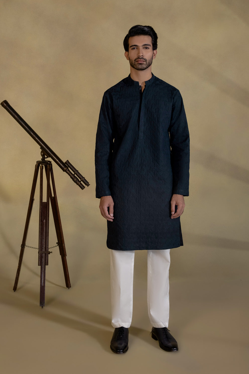 Schiffli Embroidered Kurta