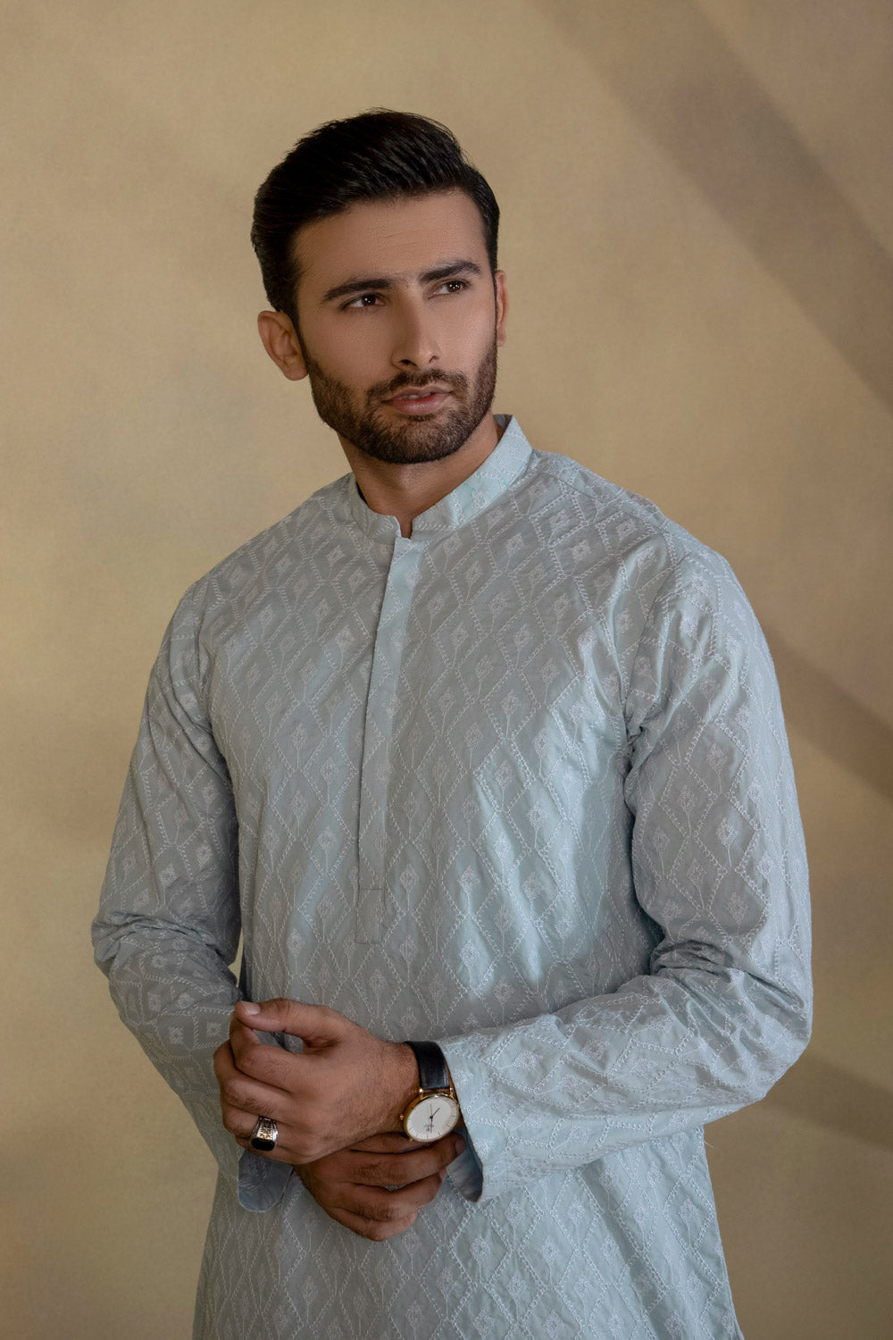 Schiffli Embroidered Kurta