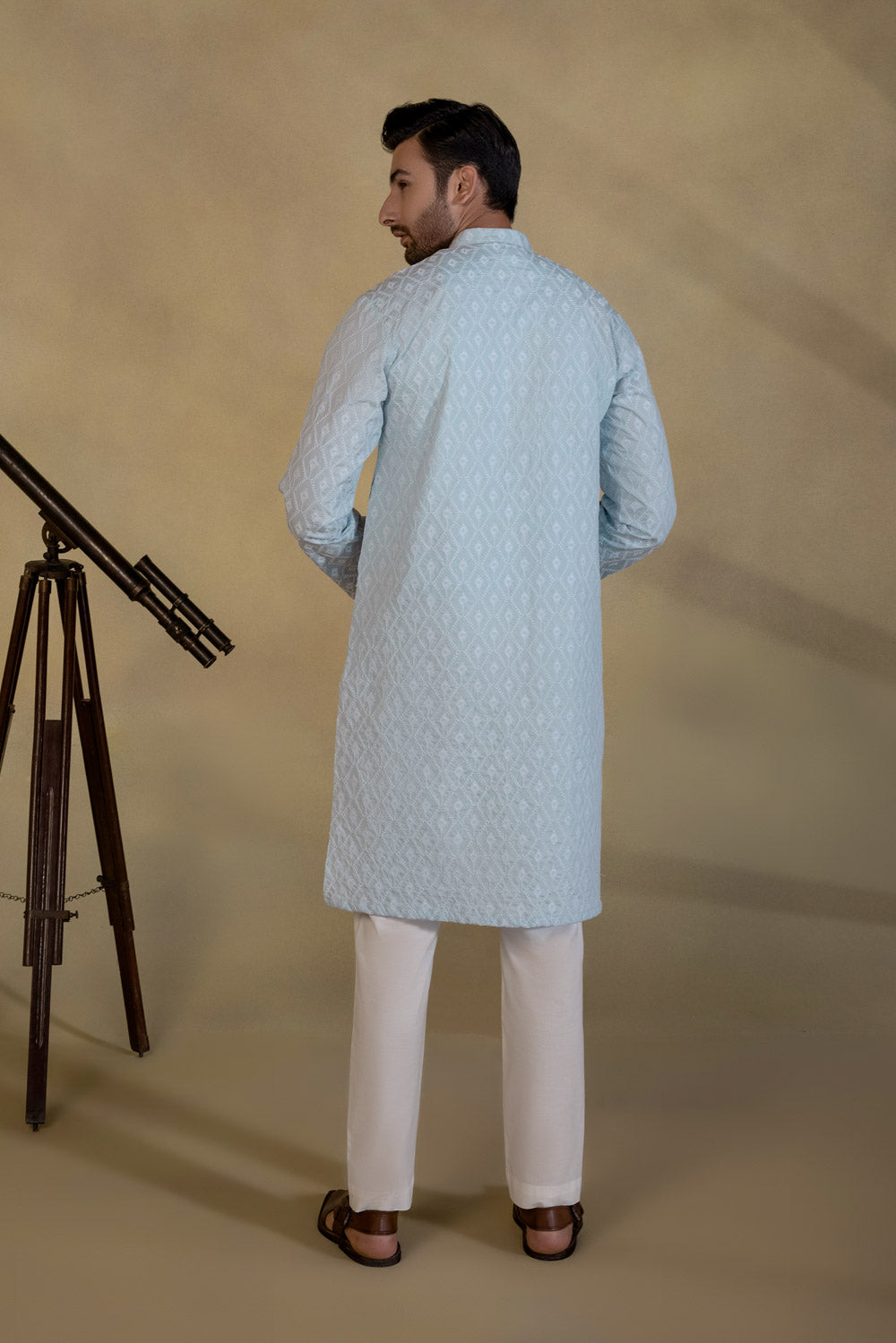 Schiffli Embroidered Kurta