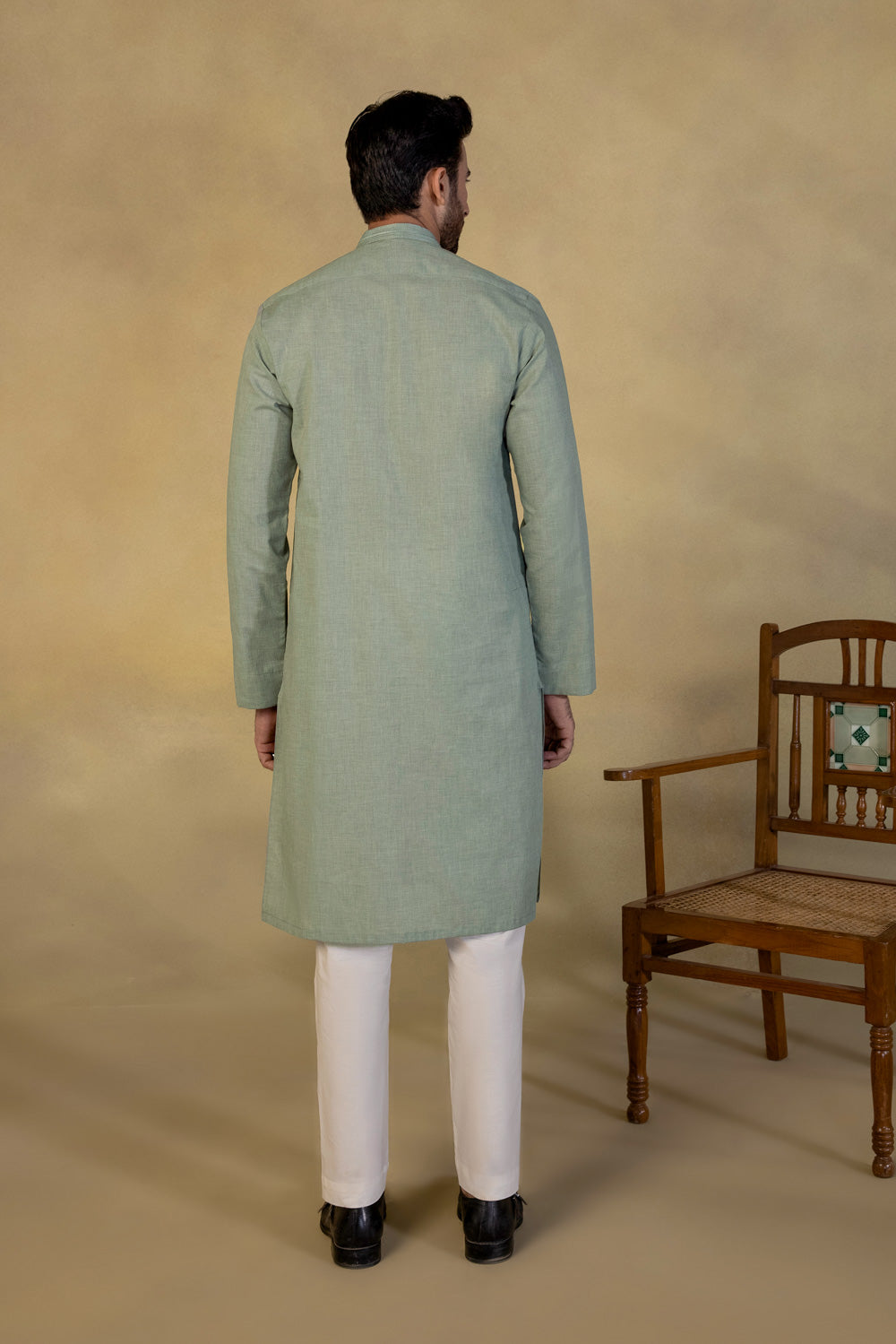 Embroidered Cotton Mélange Kurta