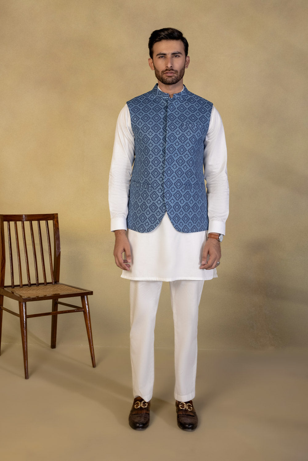 Schiffli Embroidered Waistcoat