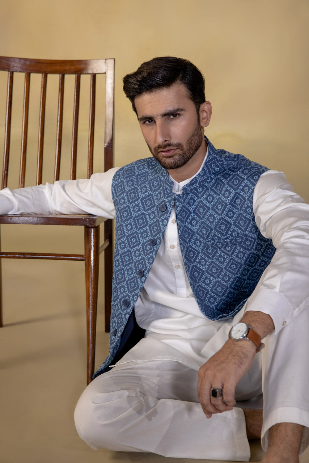 Schiffli Embroidered Waistcoat