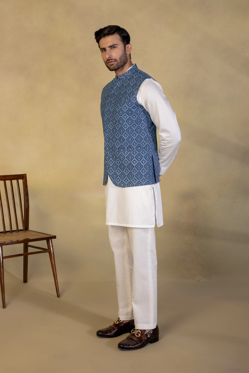 Schiffli Embroidered Waistcoat