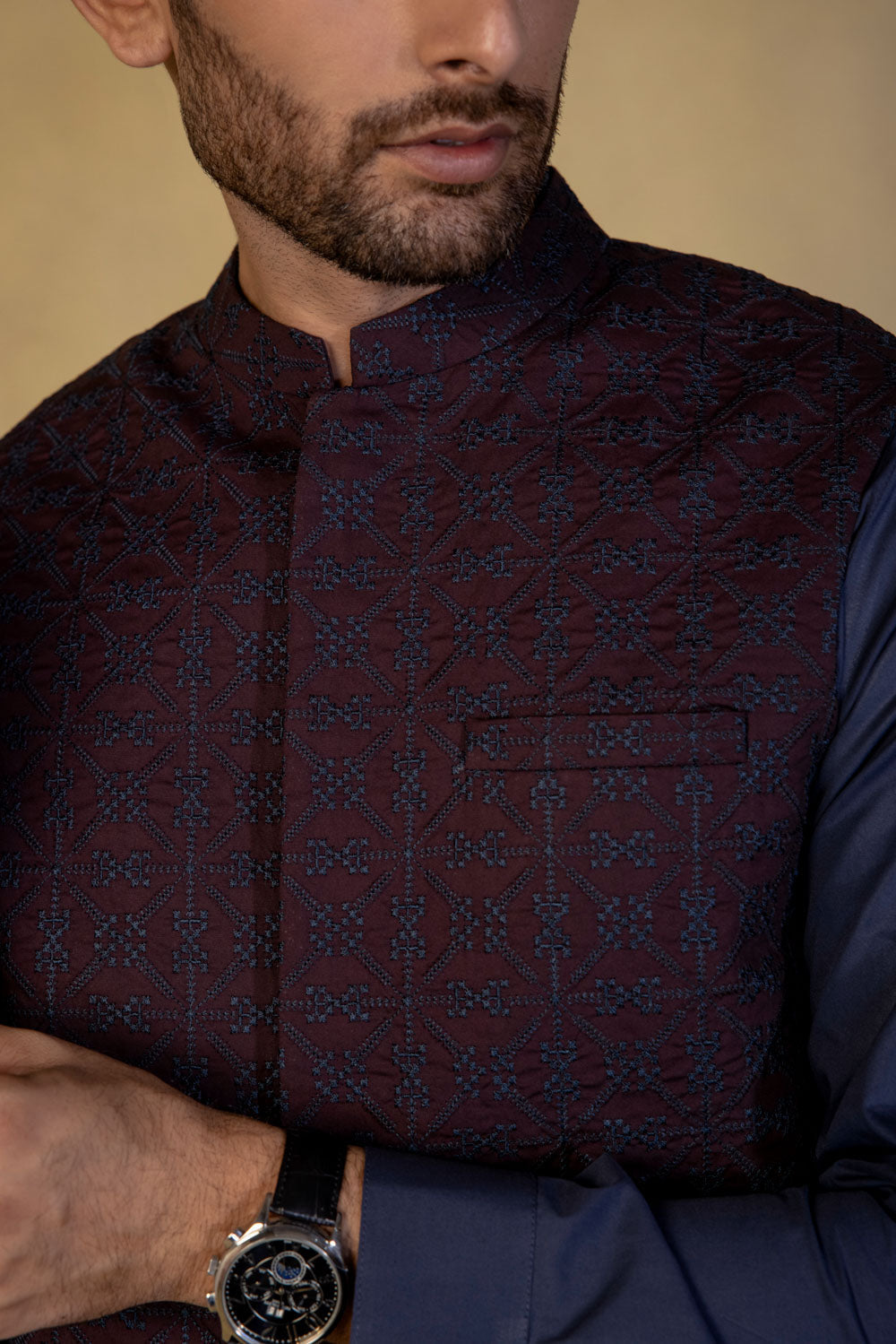 Schiffli Embroidered Waistcoat