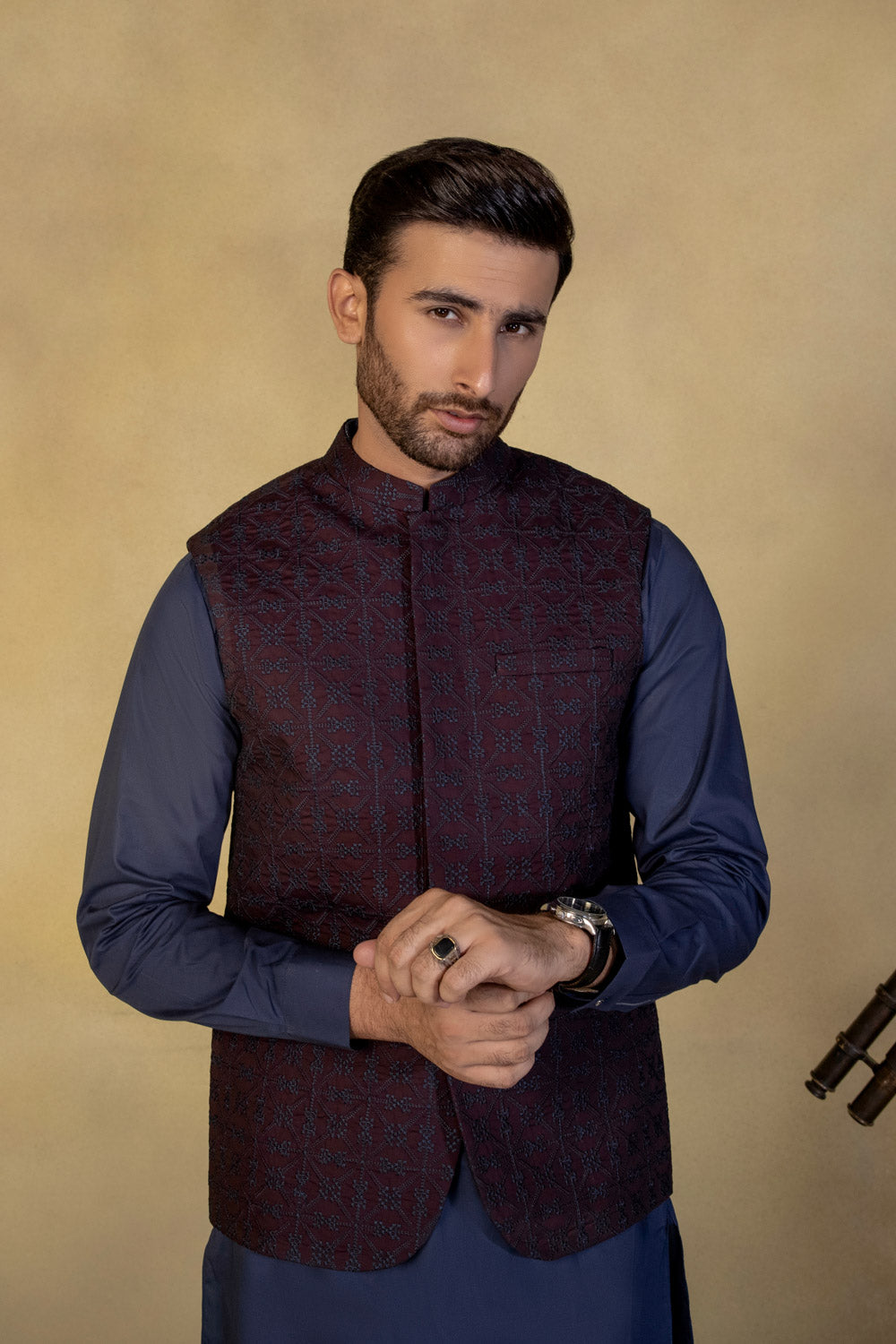 Schiffli Embroidered Waistcoat