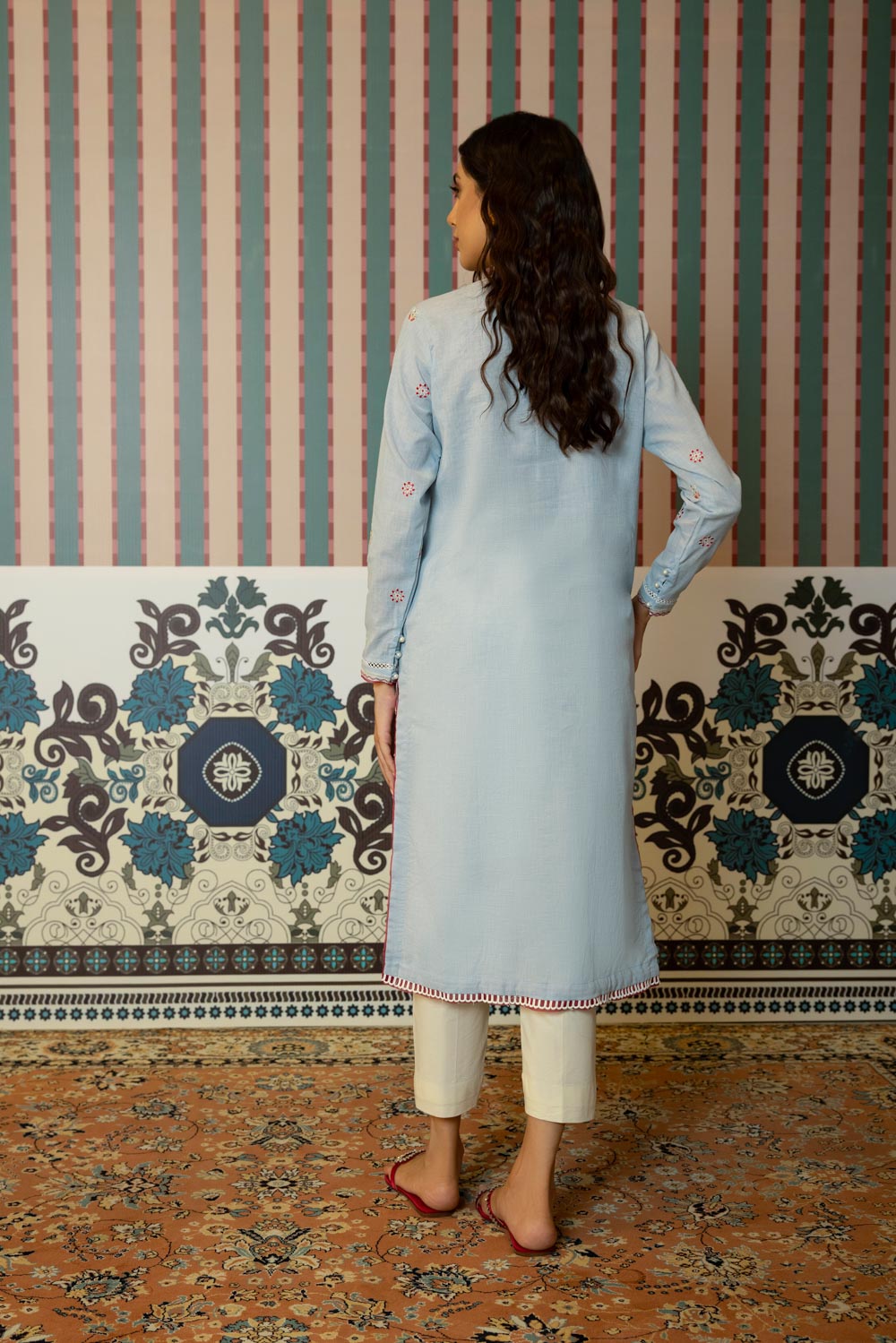 Embroidered Mélange Shirt