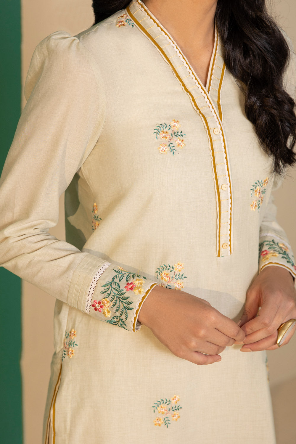 Embroidered Mélange Shirt