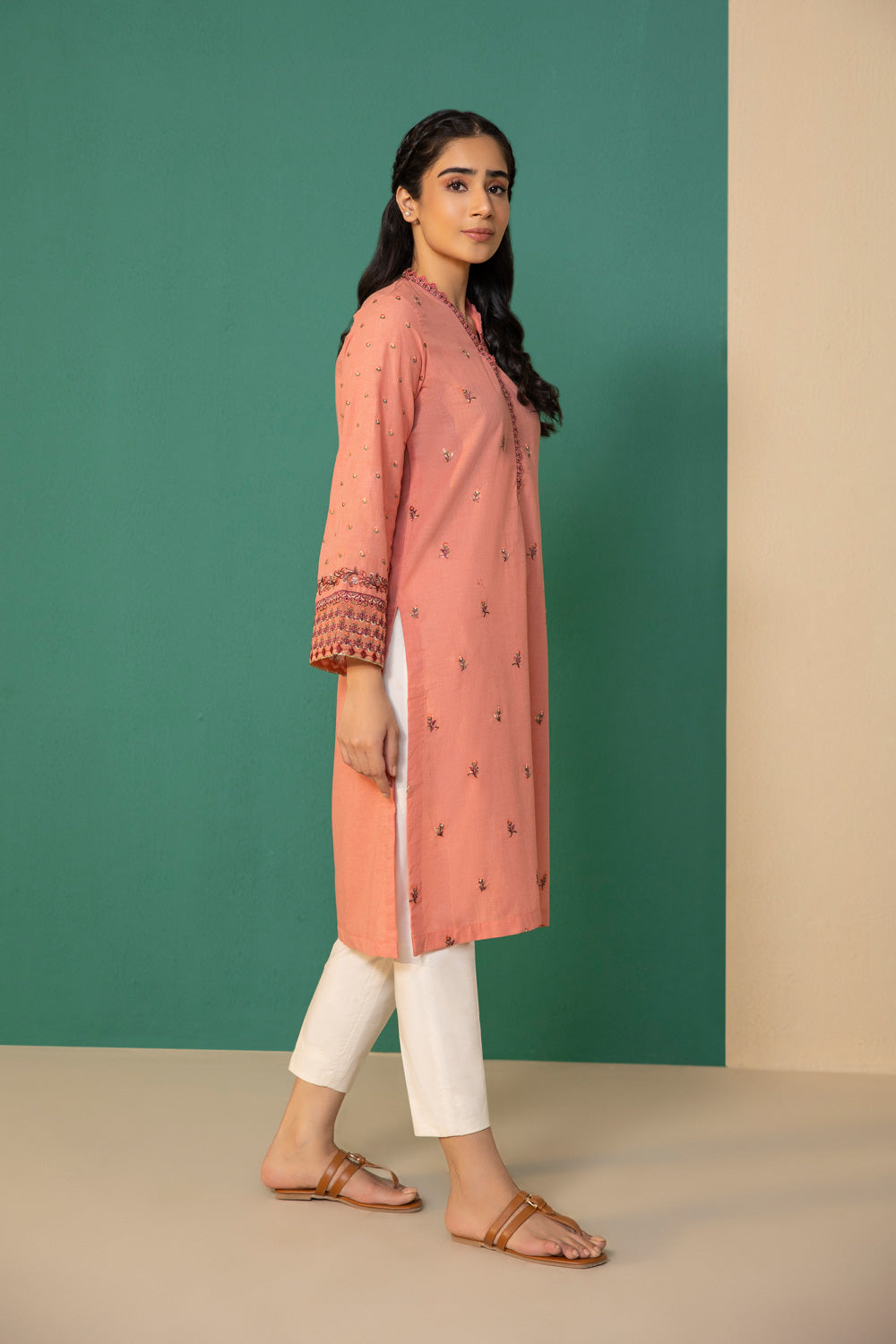 Embroidered Mélange Shirt