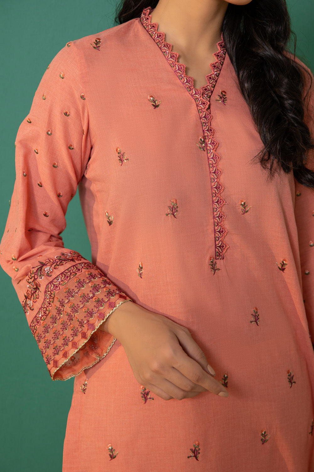 Embroidered Mélange Shirt
