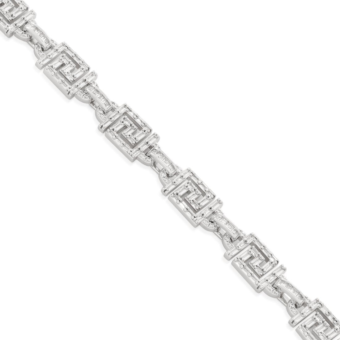 10mm Iced Greek Key Choker Chain